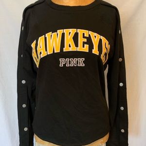 PINK IOWA HAWKEYES Sweatshirt NWT
